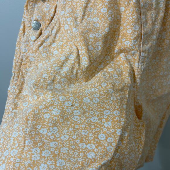 Choices from Gitano Vtg Womens Sz Large Orange & White Floral Overalls Y2K - Picture 3 of 7